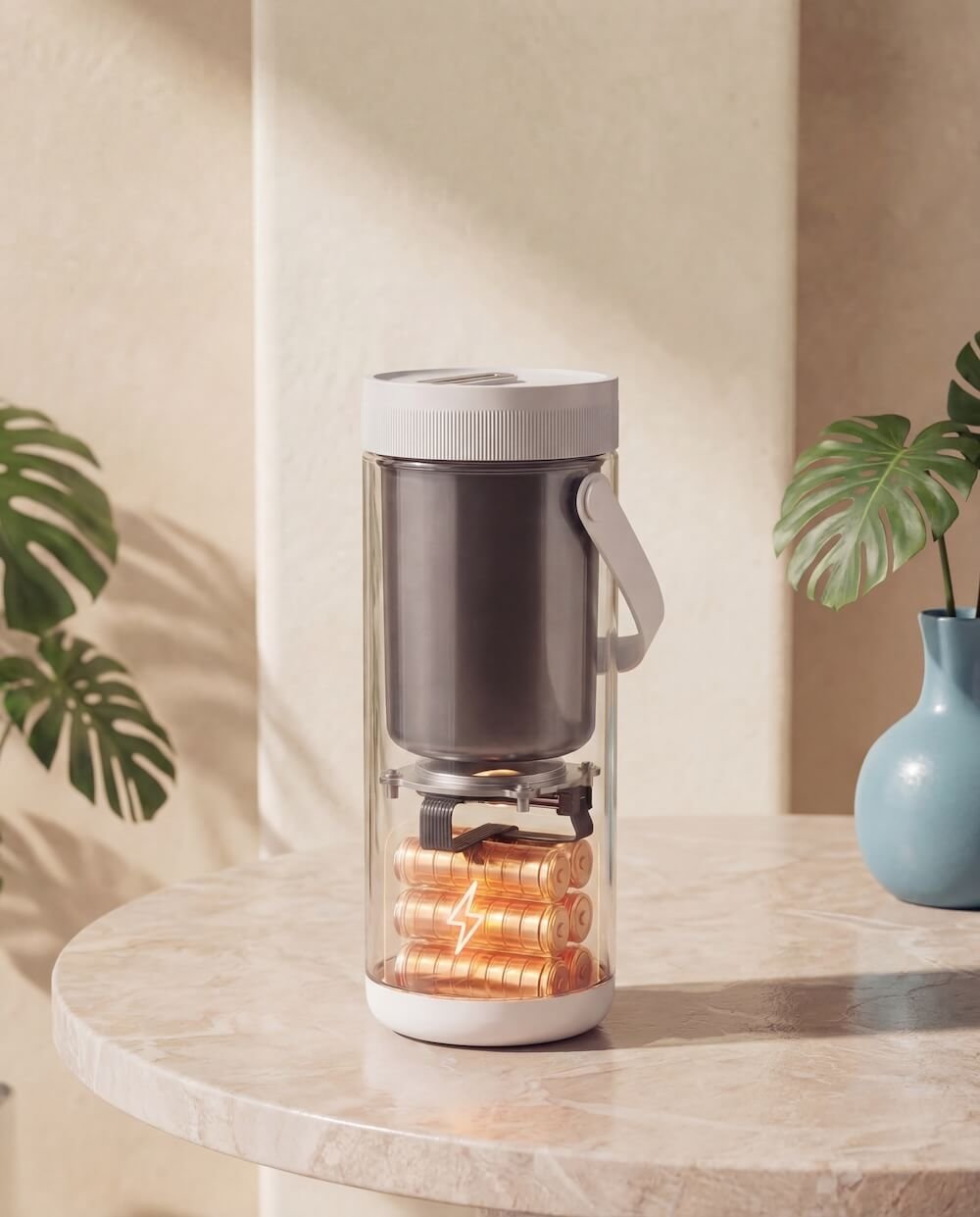 Boiljet with integrated battery